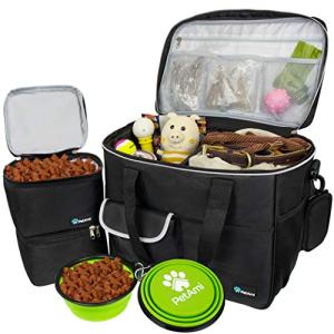 PetAmi Dog Travel Bag with Food and Bowls