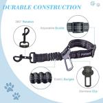 Adjustable Dog Seat Belt with Reflective Buffer