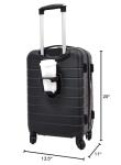 Wrangler Black Smart Luggage Set with USB Port