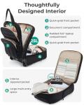 BAGSMART Small Underseat Wheels Carry-On Luggage
