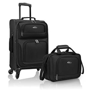 U.S. Traveler 20" Lightweight Rolling Carry-On Suitcase