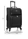 U.S. Traveler 20" Lightweight Rolling Carry-On Suitcase