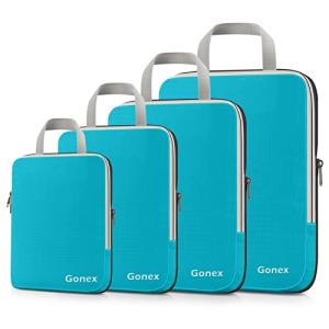Gonex 4pcs Compression Packing Cubes for Travel