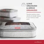 LeanTravel Compression Packing Cubes - 6-Pack Gray