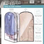MISSLO 10" Clear Garment Bags - 3 Pack