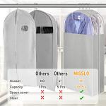MISSLO 10" Hanging Garment Bags for Closet Storage
