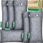 Natural Shoe Odor Eliminators, 6 Pack Charcoal Bags