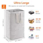 Lifewit Collapsible Laundry Hamper 2-Pack, Grey