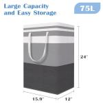 BlissTotes 3-Pack Waterproof Laundry Hamper Set