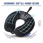 Fabuday Memory Foam Travel Neck Pillow - Black