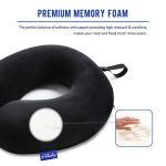 Fabuday Memory Foam Travel Neck Pillow - Black