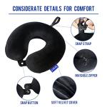 Fabuday Memory Foam Travel Neck Pillow - Black
