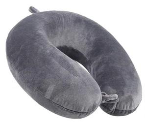 GDEOUP Pure Memory Foam Travel Neck Pillow - Grey
