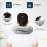 GDEOUP Pure Memory Foam Travel Neck Pillow - Grey