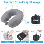 Memory Foam Travel Neck Pillow with Washable Cover