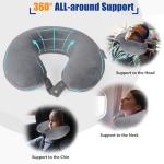 Memory Foam Travel Neck Pillow with Washable Cover