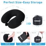 SAIREIDER 100% Memory Foam Travel Neck Pillow