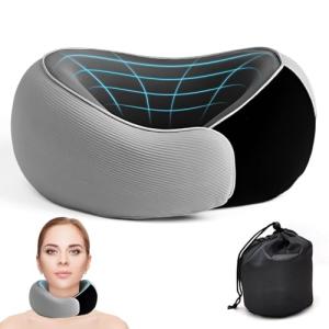 Memory Foam Travel Neck Pillow with 360° Support