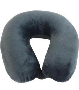 Cozy Microfiber Neck Pillow for Travel - Charcoal