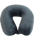 Cozy Microfiber Neck Pillow for Travel - Charcoal