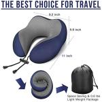 MLVOC Memory Foam Travel Pillow Set - Blue