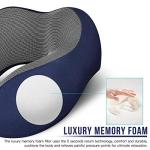MLVOC Memory Foam Travel Pillow Set - Blue