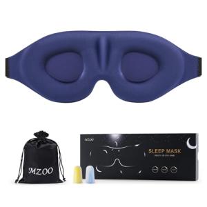 MZOO 3D Sleep Eye Mask for Travel, Blue