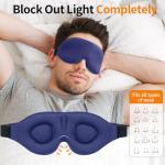 Luxury 3D Sleep Mask for Travelers – Blue