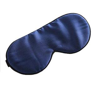 Blue Silk Eye Mask with Adjustable Strap