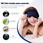 Blue Silk Eye Mask with Adjustable Strap