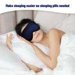 Blue Silk Eye Mask with Adjustable Strap