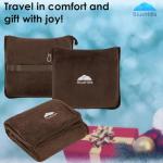 BlueHills Soft Travel Blanket Pillow with Clip