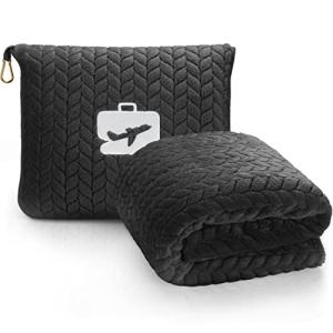 EverSnug 2-in-1 Travel Blanket Pillow - Black