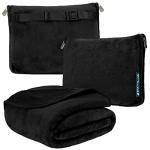 PAVILIA 2-in-1 Travel Blanket and Pillow Set