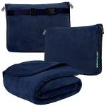 PAVILIA 2-in-1 Travel Blanket and Pillow Set