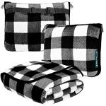 PAVILIA 2-in-1 Travel Blanket and Pillow Set
