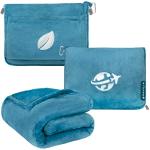 PAVILIA Compact Travel Blanket and Pillow Set