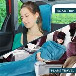 PAVILIA Compact Travel Blanket and Pillow Set