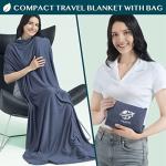 Compact Travel Blanket with Pillow and Clip