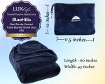 BlueHills Soft Travel Blanket Pillow Set - Navy Blue
