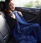 BlueHills Soft Travel Blanket Pillow Combo - Navy