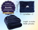 BlueHills Soft Travel Blanket Pillow Combo - Navy