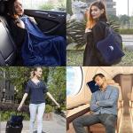 BlueHills Soft Travel Blanket Pillow Combo - Navy