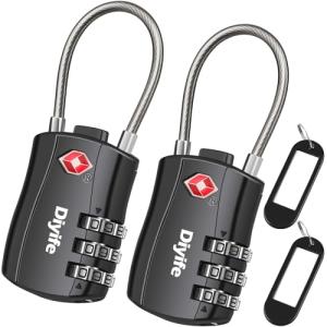 TSA Approved 3-Digit Luggage Locks - 2 Pack