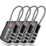 GIVERARE TSA Approved Combination Luggage Locks - 4 Pack