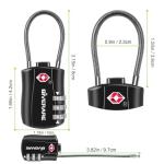 GIVERARE TSA Approved Combination Luggage Locks - 4 Pack