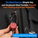 TSA Approved Ultra-Secure Travel Luggage Locks - 2 Pack