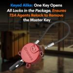 TSA Approved Ultra-Secure Travel Luggage Locks - 2 Pack