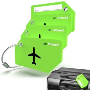 Durable 4-Pack Luggage Tags for Easy Identification