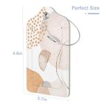 4-Pack PU Leather Luggage Tags, Green Marble